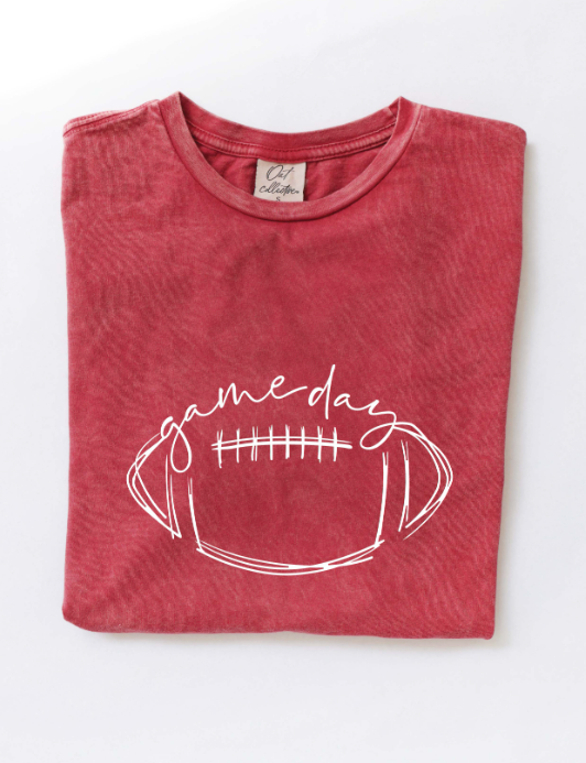 Gameday Mineral Wash Tee | Cardinal - MEDIUM