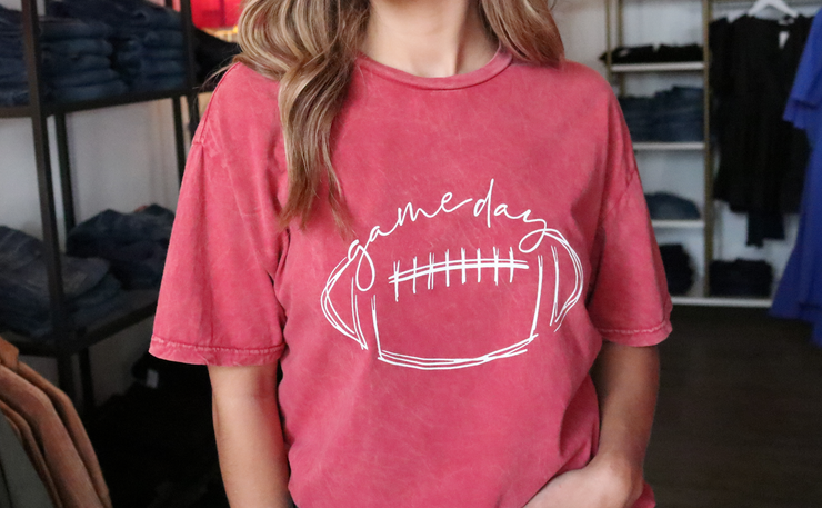 Gameday Mineral Wash Tee | Cardinal - MEDIUM