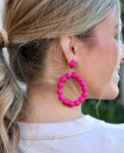 Going in Circles Earring | HOT PINK