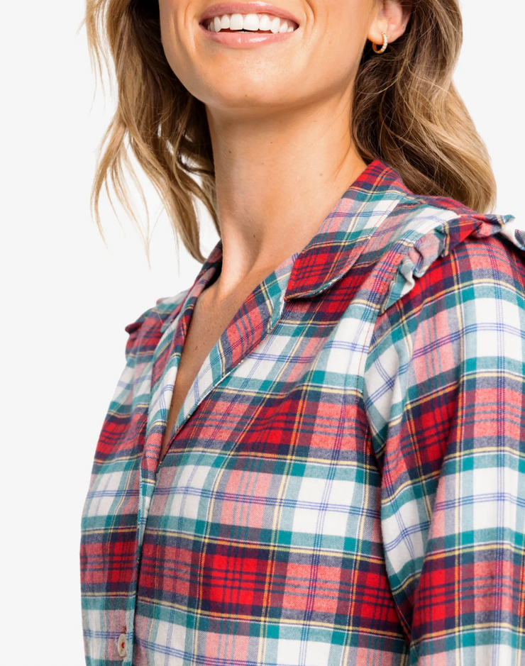 Charleston Pinedrop Holiday Plaid PJ Set