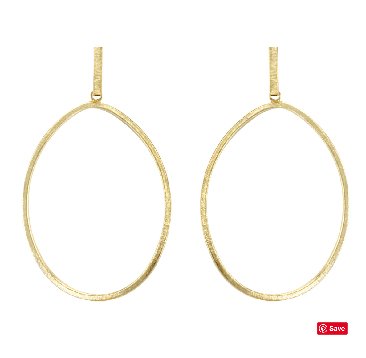 Twisted Oval Hoop Earrings