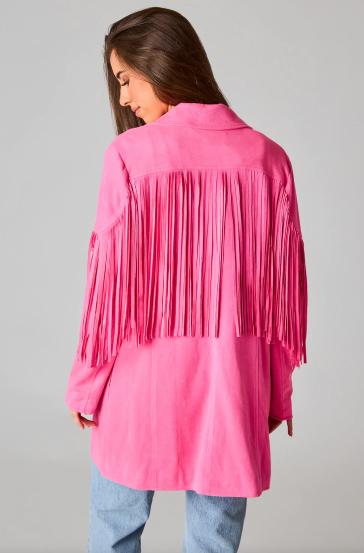 Dutton Fringe Cardigan | Bubblegum - SMALL