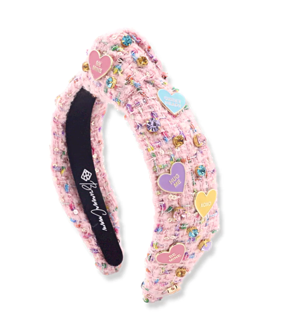 Child Size Heart Candy Tweed Headband