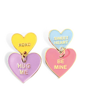 Conversation Heart Drop Earrings