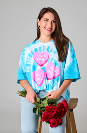 Cloud Oversized Tie Dye Tee | Candy Hearts