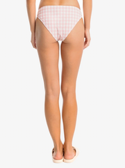 Gingham Bikini Bottom | Quartz Pink