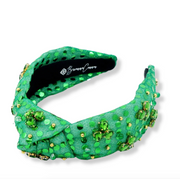 Green Crystal Shamrock Headband