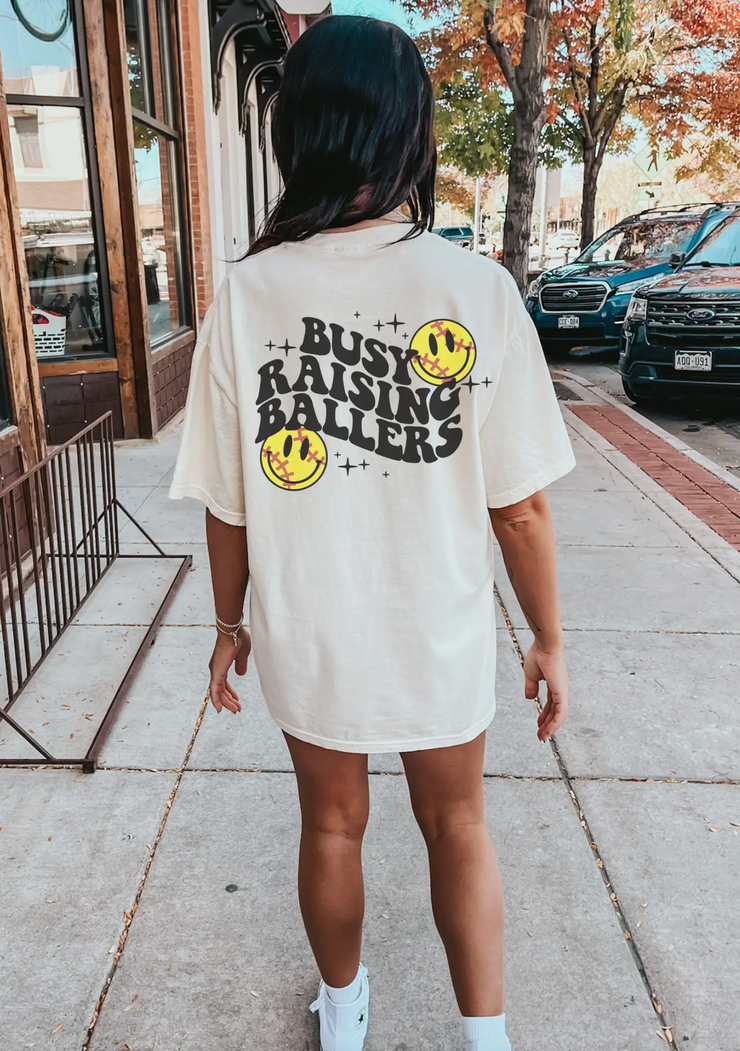 Raising Ballers Tee | Softball - SMALL