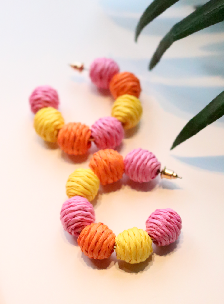 Castaway Raffia Hoop | Citrus Party