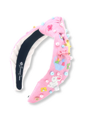 Adult Size Pink Easter Cross-Stitch Headband