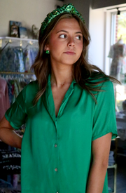 Chelly Button Up | Emerald