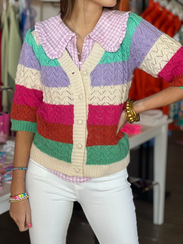 Spring Stripes Cardigan